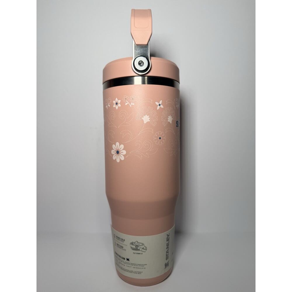 Stanley 2025 Summer Edit PINK DUSK STITCH 30oz Ice Flow Quencher Tumbler BNWT - Picture 4 of 8